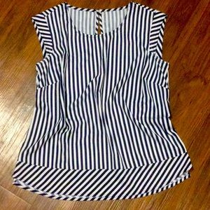 Womens blouse, size M, navy striped